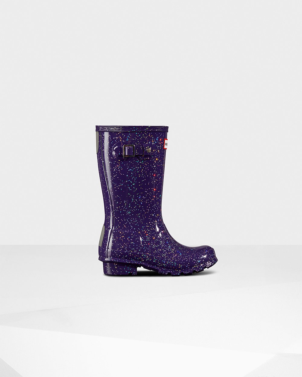 Kids Hunter Original Big Giant Glitter - Rain Boots Blue Purple - 5012-ZXEMB